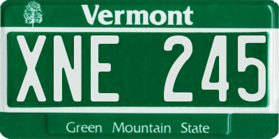 VT license plate XNE245