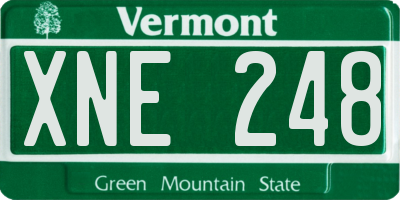 VT license plate XNE248