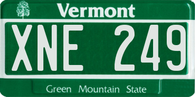 VT license plate XNE249