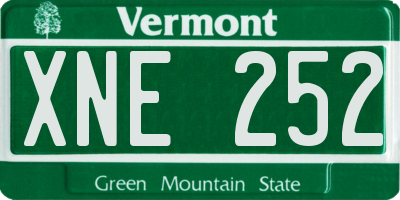 VT license plate XNE252