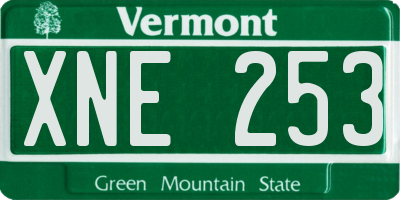 VT license plate XNE253