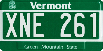 VT license plate XNE261