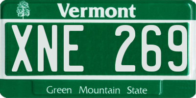 VT license plate XNE269
