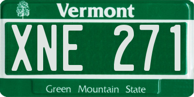 VT license plate XNE271