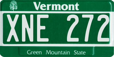 VT license plate XNE272