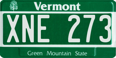 VT license plate XNE273
