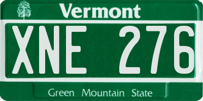 VT license plate XNE276