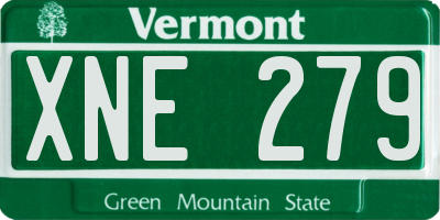 VT license plate XNE279
