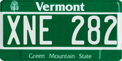 VT license plate XNE282