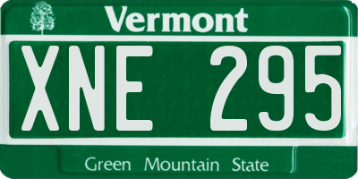 VT license plate XNE295