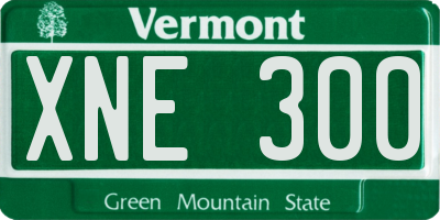 VT license plate XNE300