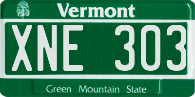 VT license plate XNE303