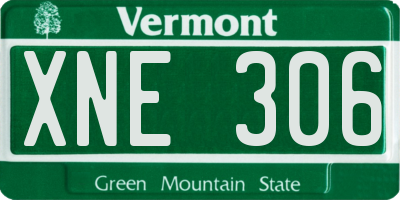 VT license plate XNE306