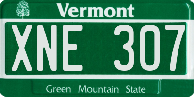 VT license plate XNE307