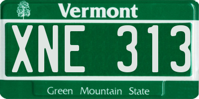 VT license plate XNE313