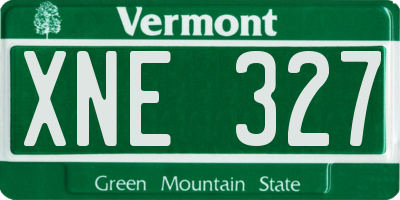 VT license plate XNE327