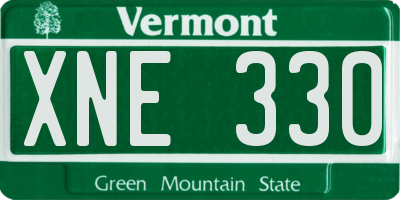 VT license plate XNE330