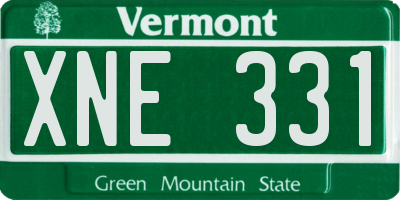 VT license plate XNE331