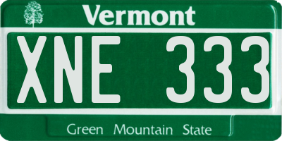 VT license plate XNE333