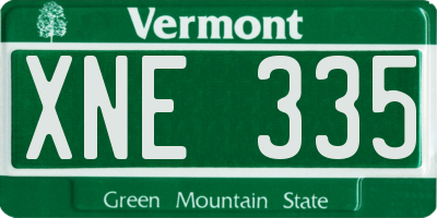 VT license plate XNE335