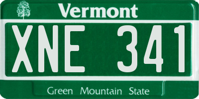 VT license plate XNE341