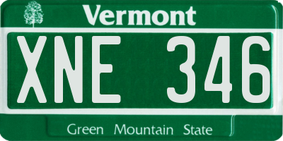 VT license plate XNE346