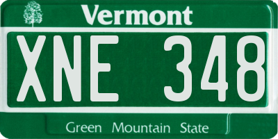 VT license plate XNE348