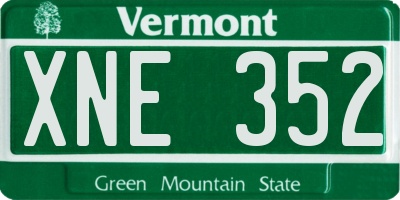 VT license plate XNE352