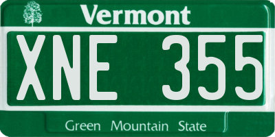 VT license plate XNE355