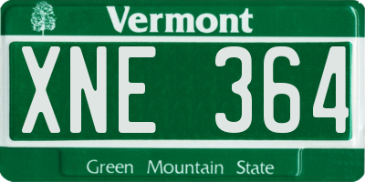 VT license plate XNE364
