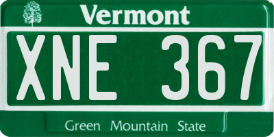 VT license plate XNE367