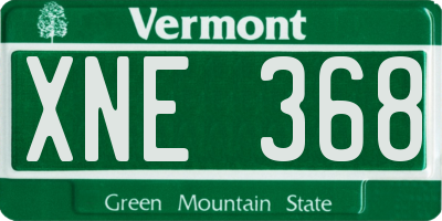 VT license plate XNE368