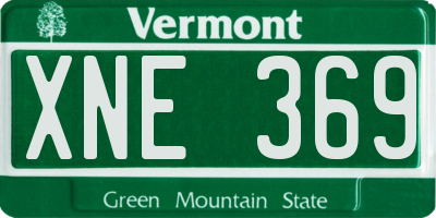 VT license plate XNE369