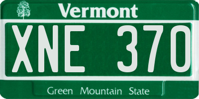 VT license plate XNE370