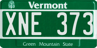 VT license plate XNE373