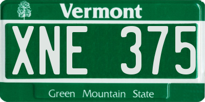 VT license plate XNE375