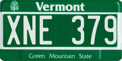 VT license plate XNE379