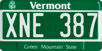 VT license plate XNE387