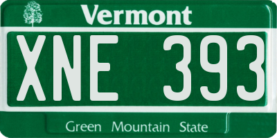 VT license plate XNE393