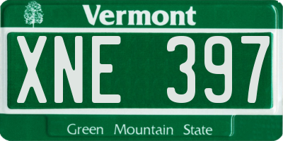 VT license plate XNE397