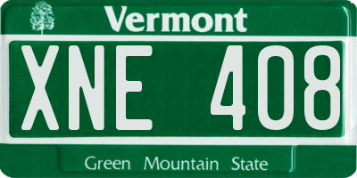 VT license plate XNE408