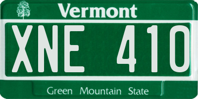 VT license plate XNE410