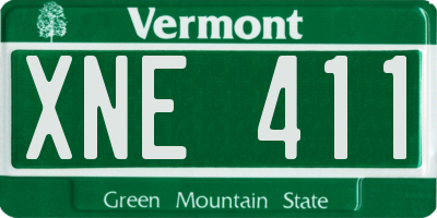 VT license plate XNE411