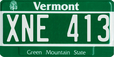 VT license plate XNE413