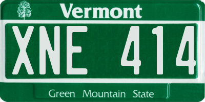 VT license plate XNE414