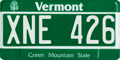 VT license plate XNE426