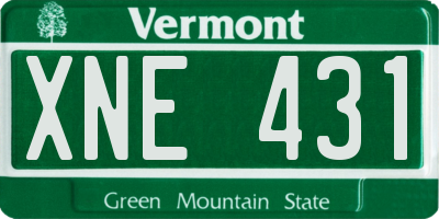 VT license plate XNE431