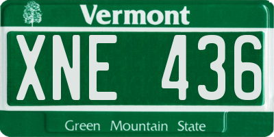 VT license plate XNE436