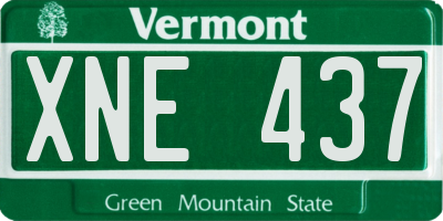 VT license plate XNE437