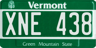 VT license plate XNE438